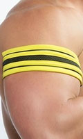 Cliquez pour voir la fiche produit- Biceps de force Neoprene - MrB - Jaune/Noir - Taille S/M
