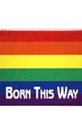 Click to see product infos- Magnet Rainbow Flag ''Born This Way''