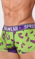 Click to see product infos- Boxer Trunk ''U31SPEG Sprint Eggplant'' - SupaWear - Green/Purple - Size XS