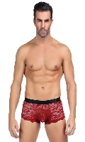Click to see product infos- Boxer Dentelle Homme MP073 ParisHollywood - Bordeaux - Size S