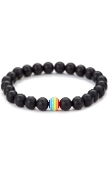 Click to see product infos- Bracelet Rainbow Perles - Black