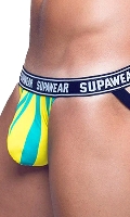 Cliquez pour voir la fiche produit- JockStrap ''U91 Pow Beast'' - SupaWear - Jaune/Bleu - Taille S