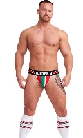 Click to see product infos- JockStrap  Urban ''Rome'' - Mr.B - Red/Green - Size L