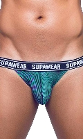 Click to see product infos- JockStrap ''U91 Pow Freaky'' - SupaWear - Green/Purple - Size L