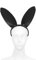 Click to see product infos- Black Leather Bunny Ears Headband 