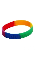 Click to see product infos- Bracelet silicone souple PRIDE rainbow 
