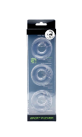 Click to see product infos- Sport Fucker Rubber Cockring Chubby - Pack de 3 transparents
