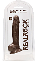 Click to see product infos- Silicone Dildo Dual Density - RealRocK - Brown - Size 9 Inches