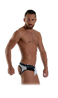 Cliquez pour voir la fiche produit- JockBrief  Urban ''Soho'' - Mr.B - Blanc/Noir - Taille XL