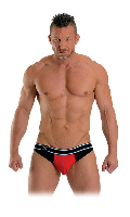 Cliquez pour voir la fiche produit- JockStrap  Urban ''Manhattan'' - Mr.B - Rouge/Noir - Taille XL