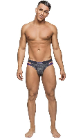 Cliquez pour voir la fiche produit- MiniSlip Bikini Cutout ''Heather Haze'' Male Power - Gris - Taille M
