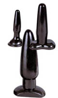 Cliquez pour voir la fiche produit- Coffret 3 Dip Butt Plugs - Liquorice (black)