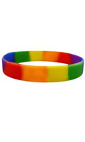 Click to see product infos- Bracelet silicone souple rainbow (vertical)