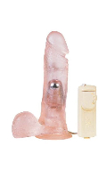 Click to see product infos- Gode Cristal 18.5cm Vibro - Rose