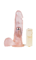 Cliquez pour voir la fiche produit- Gode Cristal 18.5cm Vibro - Rose