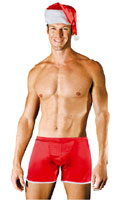 Click to see product infos- Tenue Père Noël Sexy pour Homme - Red/White - Size S
