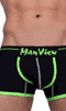 Cliquez pour voir la fiche produit- Boxer ''Neon Flash'' - Manview - Noir/Vert Néon - Taille S