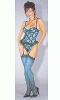 Cliquez pour voir la fiche produit- Ensemble Guêpière et string - Bleu - 90B
