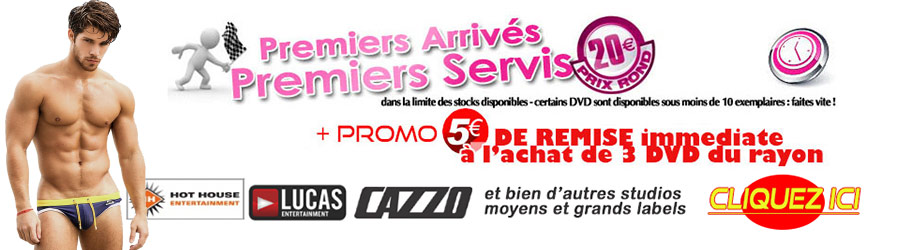 PROMOTIONS  20  sur des dizaines de DVD Gay XXX dans notre sexshop gay AGayN