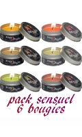 Click to see product infos- 6 Parfumed Candle ''Hot Nights''